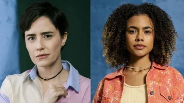 Samira (Fernanda Vasconcellos) e Joélly (Alana Cabral) em Três Graças (Foto: Reprodução / Globo)