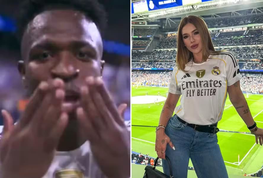 Virginia assistiu partida do Real Madrid e viu Vini Jr brilhar (Foto: Reprodução/ Internet)