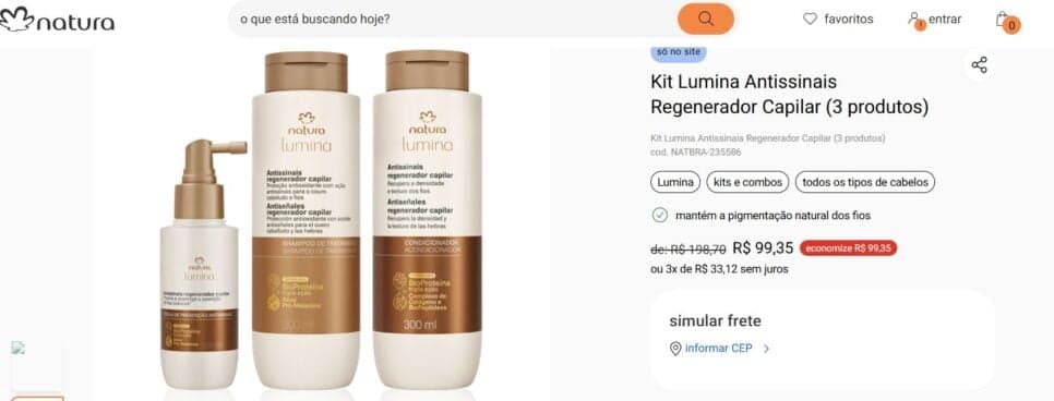 Promoção Natura (Foto Reprodução/Site oficial) Promoção Natura (Foto Reprodução/Site oficial)