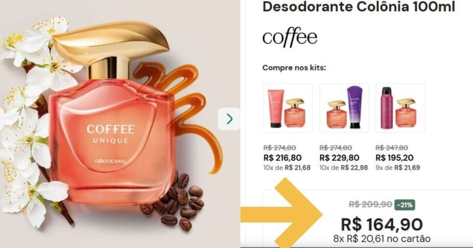 Coffee Woman Unique (Foto Reprodução/Montagem/Lennita/TV Foco/Boticário)