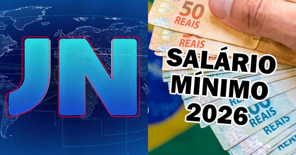 Despedida dos R$1518: Jornal Nacional informa projeção histórica do novo salário mínimo para 2026