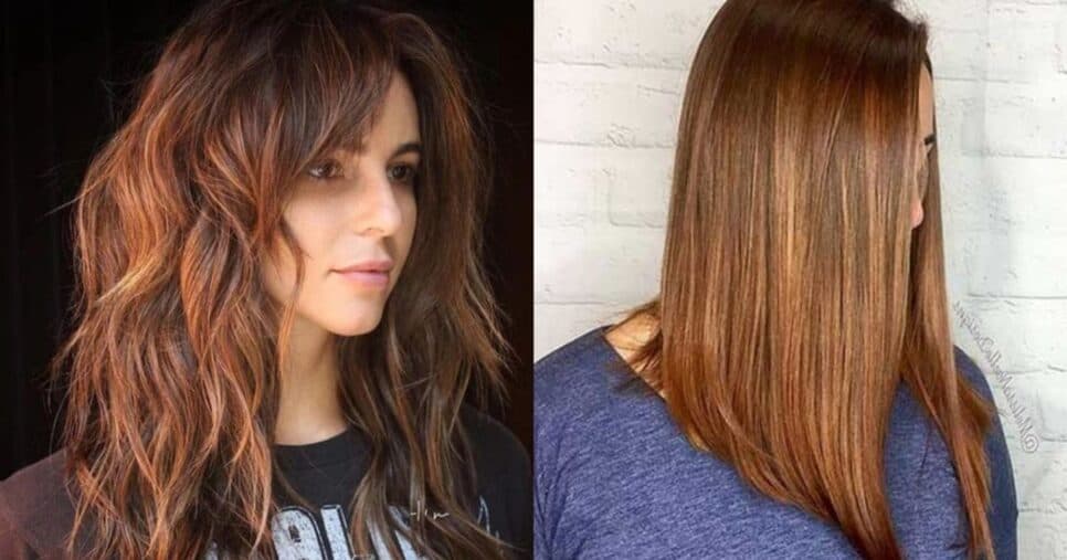 Corte assimétrico estiliza o cabelo sem mexer no comprimento de forma tão radical (Foto Reprodução/Montagem/Lennita/TV Foco/Canva/Pinterest)