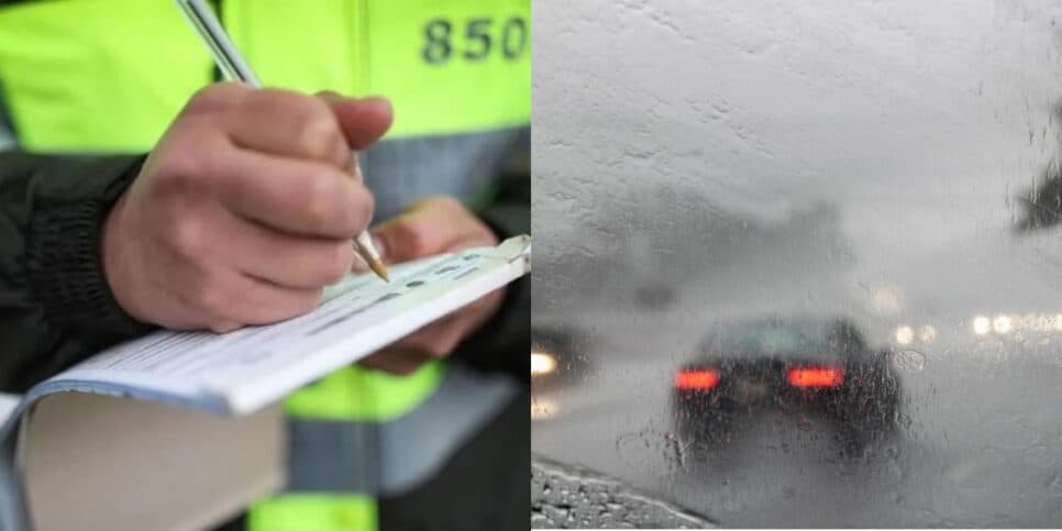Multa severa e 4 pontos na CNH: Lei de trânsito traz punição aos motoristas nos dias de chuva