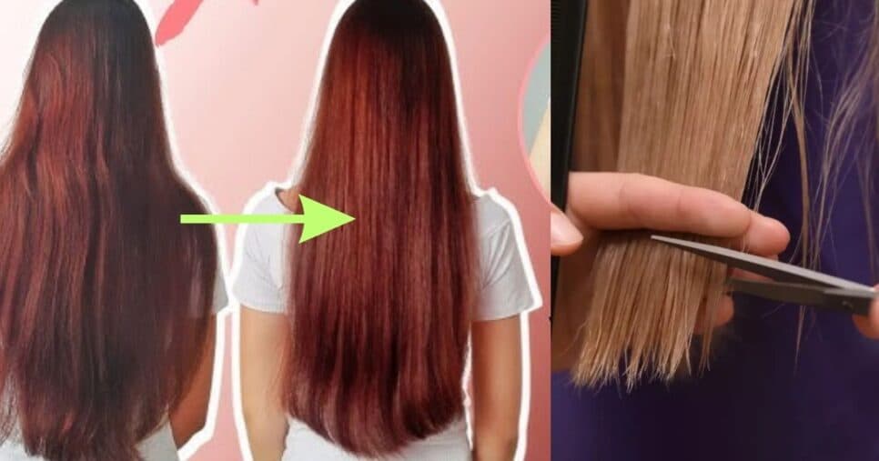 Corte apenas das pontinhas permite deixar o cabelo mais leve sem tirar o comprimento (Foto Reprodução/Montagem/Lennita/TV Foco/Canva/YouTube)
