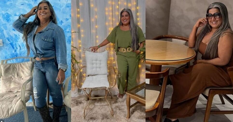 Cliques de Cida atualmente (Foto Reprodução/Montagem/TV Foco/Instagram/@cidabbb_oficial)