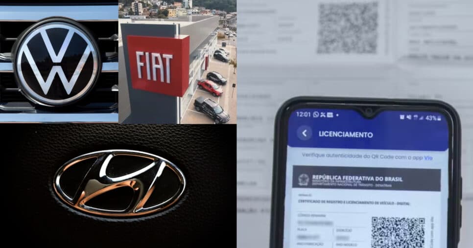 Fiat, Volkswagen e Hyundai: Valores do IPVA dos 5 carros mais vendidos no Brasil são revelados