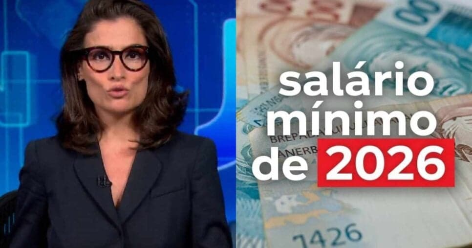 Fim dos R$1518: Renata informa novo salário mínimo histórico para 2026 no JN