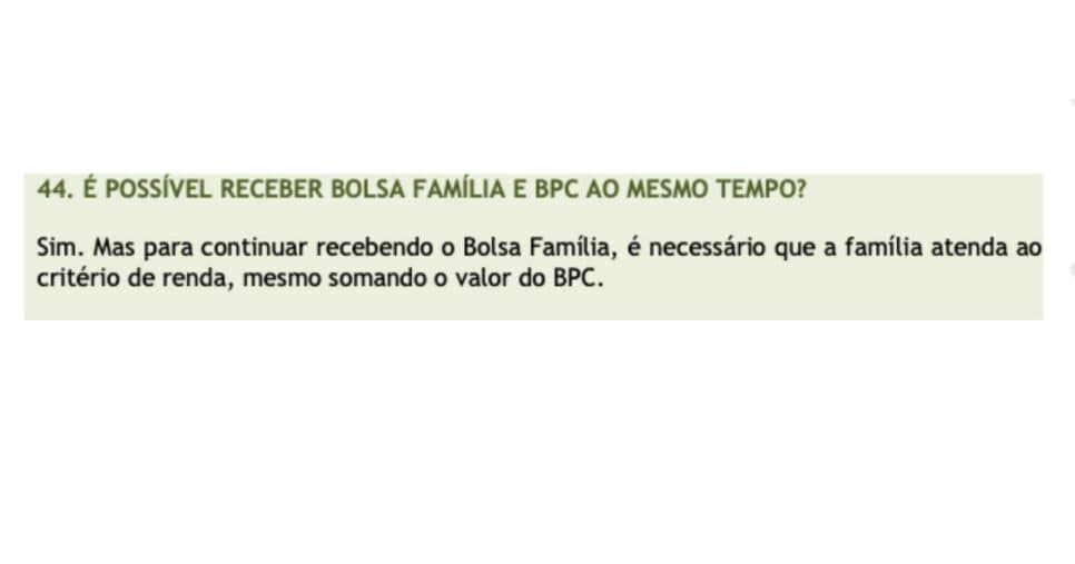 Perguntas frequentes Benefício de Prestação Continuada (Foto: Ministério da Cidadania Secretaria Nacional de Assistência Social Departamento de Benefícios Assistenciais)
