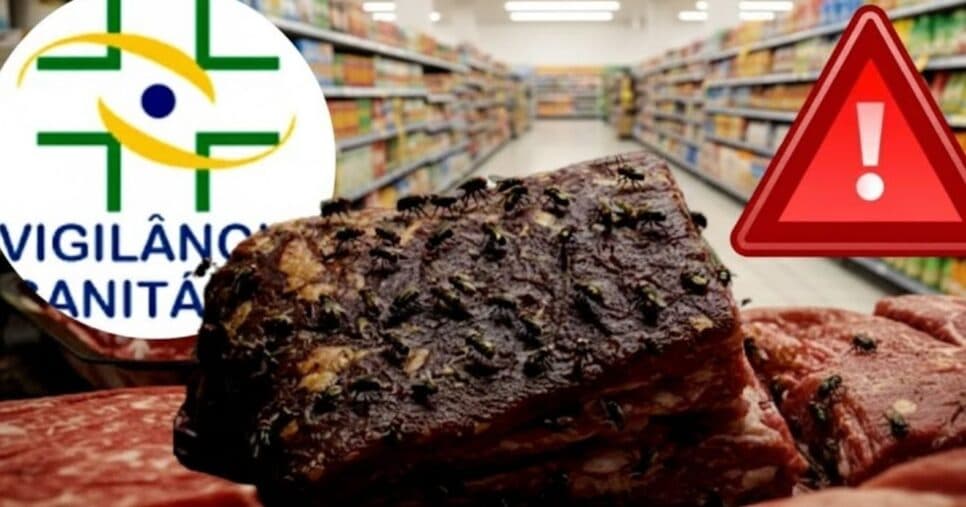 Churrasco cancelado: Vigilância Sanitária interdita supermercado após venda de carne com mosca