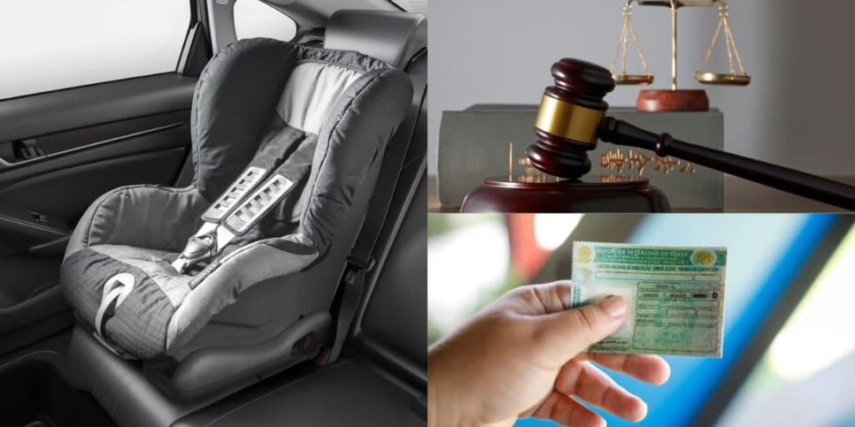 Lei das cadeirinhas em vigor gera multa de R$293 e 7 pontos na CNH desses motoristas