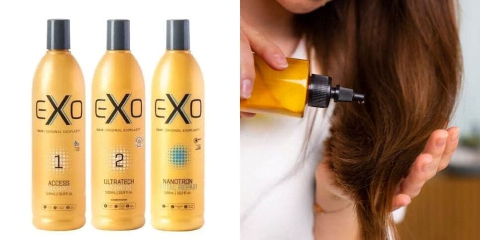 Três produtos EXO para alisar o cabelo das mulheres (Reprodução: Montagem TV Foco)