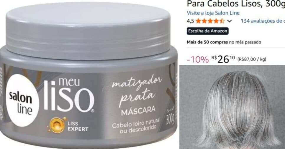 Máscara Matizadora Salon Line Meu Liso Prata Máscara Matizadora Salon Line Meu Liso Prata