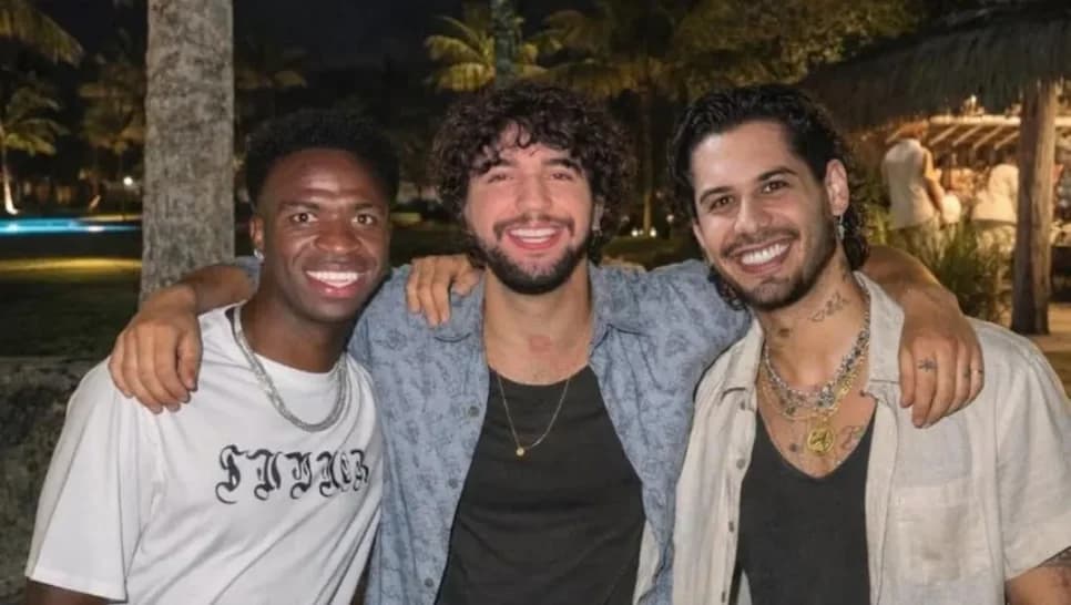 Nattan publicou montagem ao lado de Vini Jr e Zé Felipe (Foto: Reprodução/ Instagram)