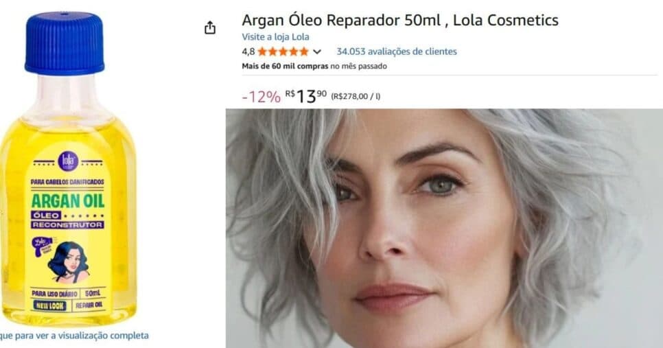Óleo Reparador Lola Cosmetics Argan Oil Óleo Reparador Lola Cosmetics Argan Oil