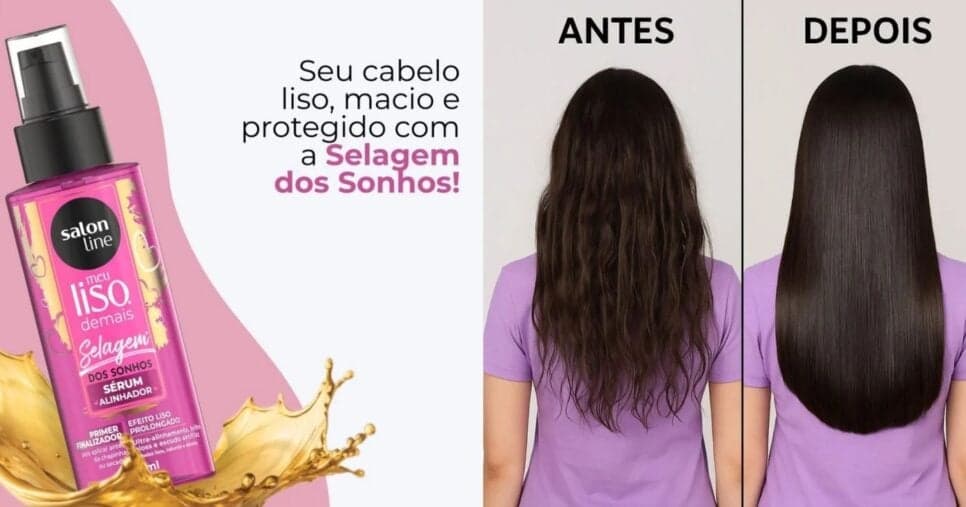 Óleo Meu Liso Demais- Selagem dos Sonhos (Foto Reprodução/Montagem/TV Foco/Canva/Época Cosméticos)