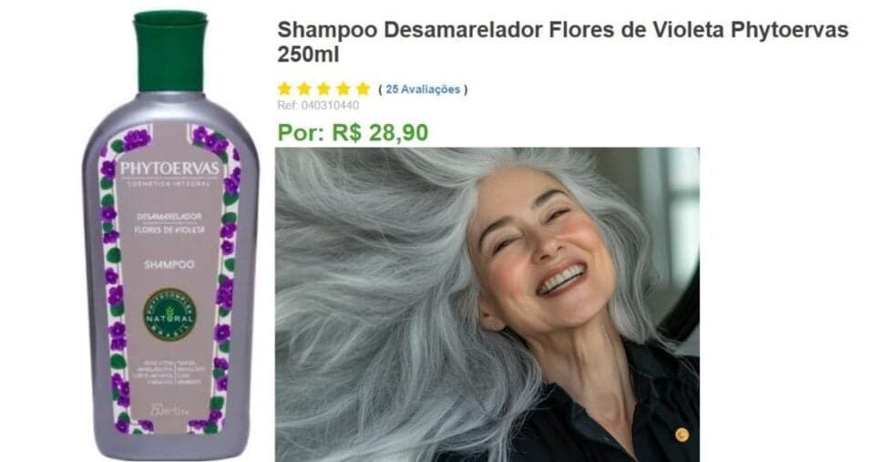 Shampoo Desamarelador Phytoervas Flores de Violeta (250 ml) Shampoo Desamarelador Phytoervas Flores de Violeta (250 ml)