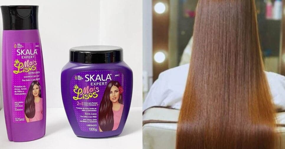 Alisa até a raiz do cabelo: Produto da Skala deixa fios soltos e reduz frizz por menos de R$ 10