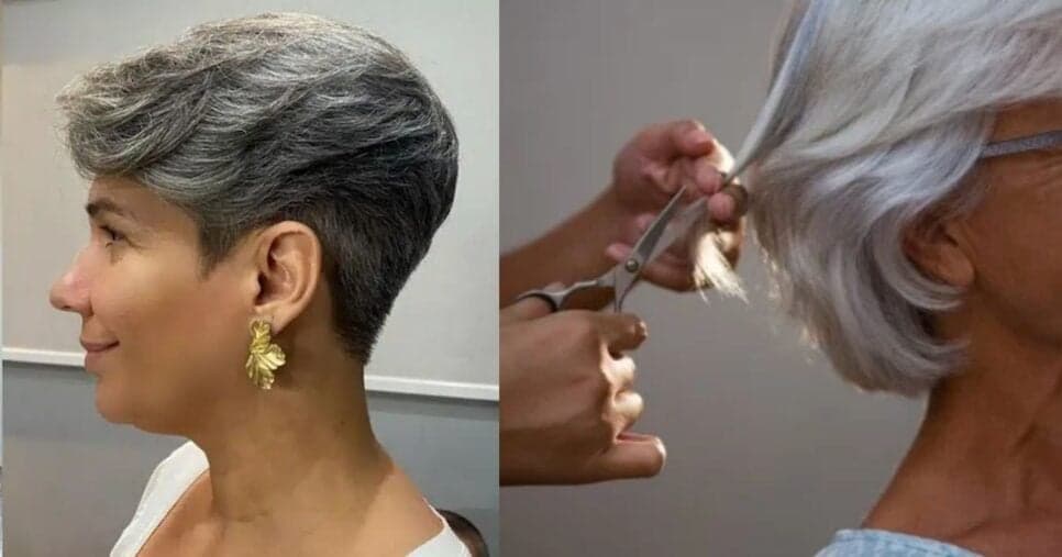 Terror do salão: 2 cortes de cabelos que mulheres 60+ estão fazendo em casa para disfarçar os fios brancos