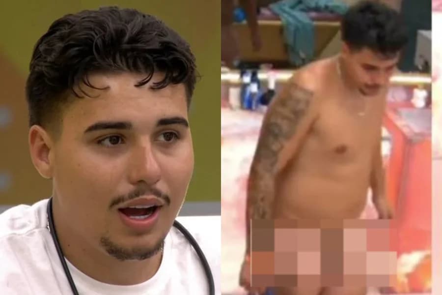 Pedro pelado no BBB26 (Foto: Reprodução/ Internet)
