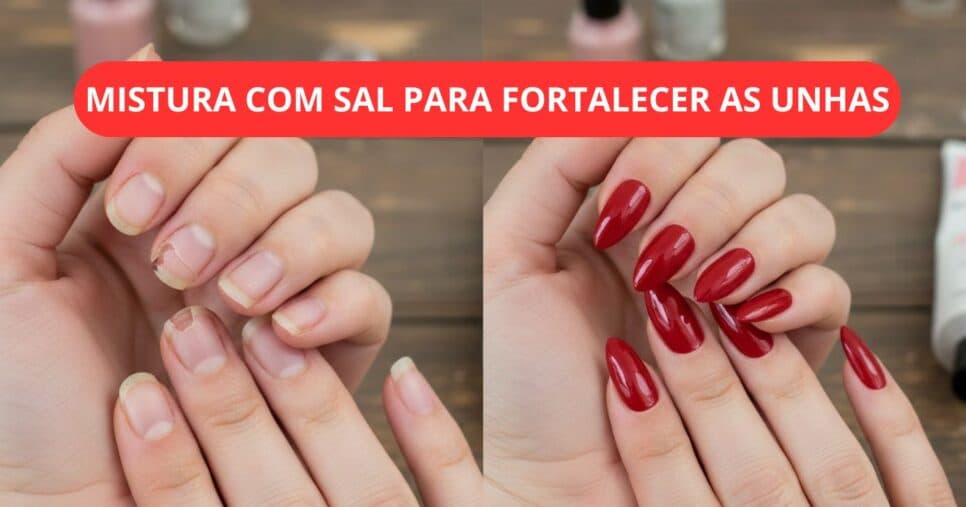 Como fazer uma solução caseira com sal para deixar as unhas inquebráveis e acelerar o crescimento