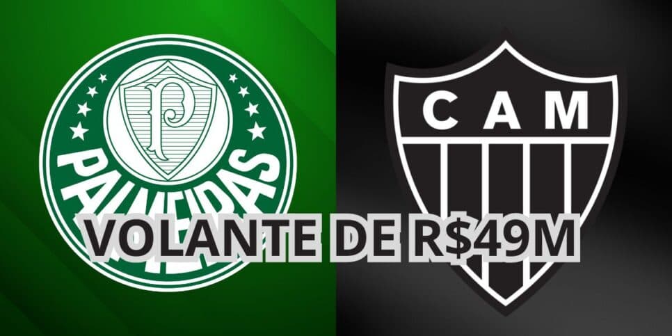 SAF do Atlético-MG disputa com Leila no Palmeiras pela contratação de volante de R$49M