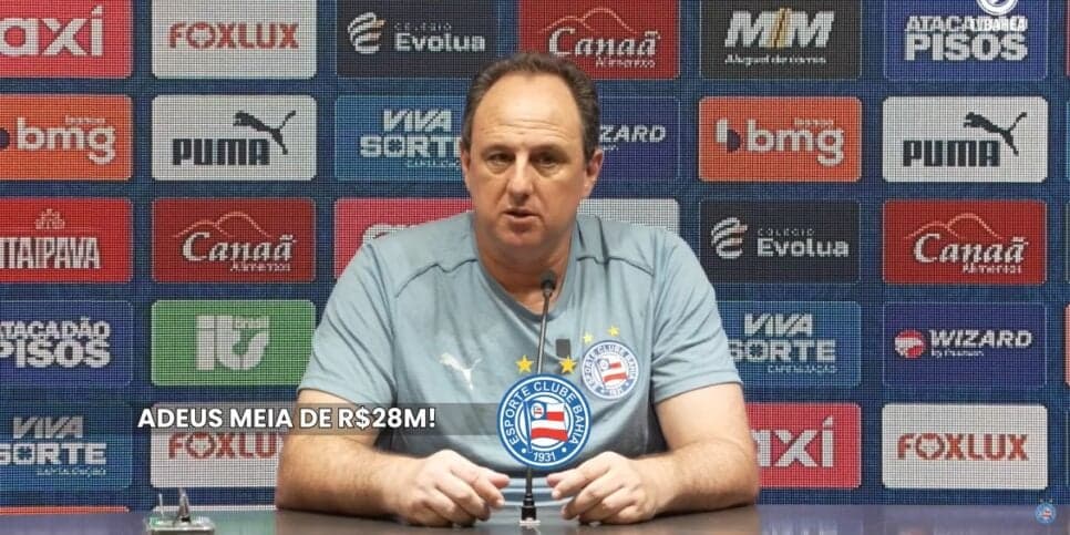 R$28M: Rogério Ceni perde a paciência e aprova venda de meia do Bahia para time do Brasileirão