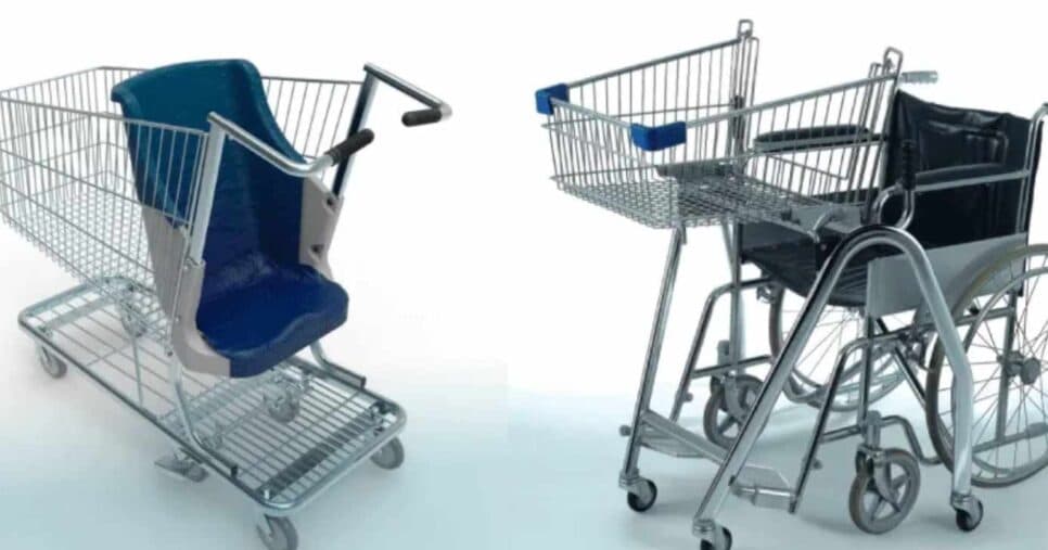 Carrinhos de compras adaptados (Foto: Reprodução)