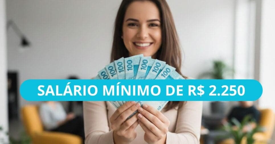 Tchau, R$1621: Nova lei estadual prepara salário mínimo de R$2250 a CLTs em 2026