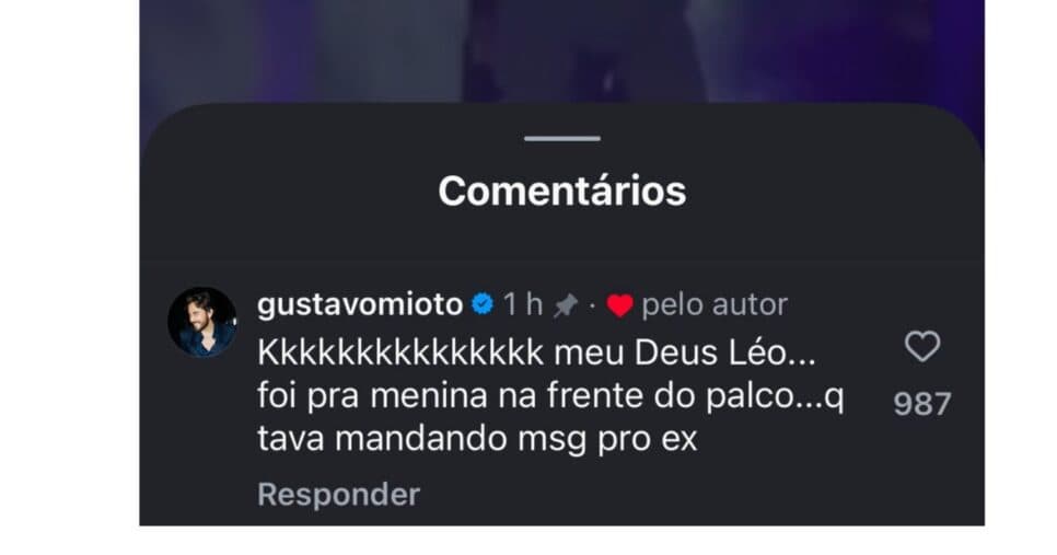 Mensagem de Gustavo Mioto (Foto: Reprodução / Instagram) Mensagem de Gustavo Mioto (Foto: Reprodução / Instagram)