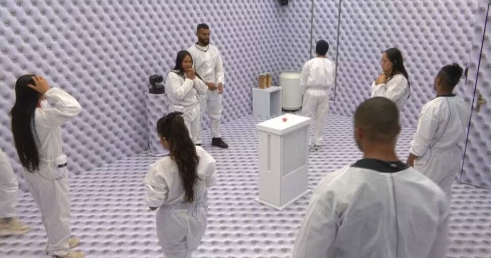 Participantes do quarto branco do BBB26 (Foto: Reprodução / Globo)