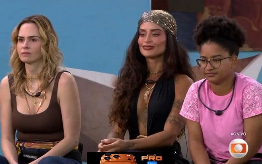 Ana Paula, Aline e Milena no Sincerão do BBB26 (Foto: Reprodução / Globo)