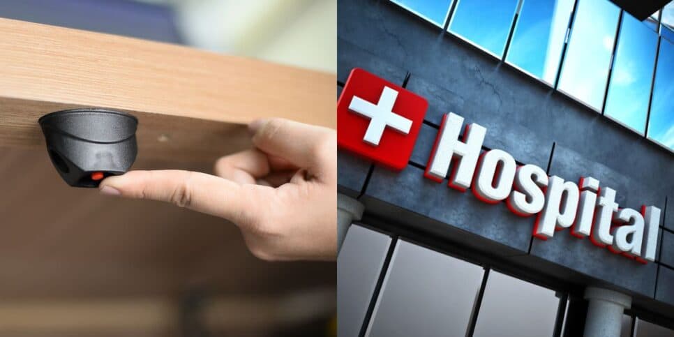 Botão do pânico em hospitais do Rio de Janeiro (Reprodução: Montagem TV Foco)