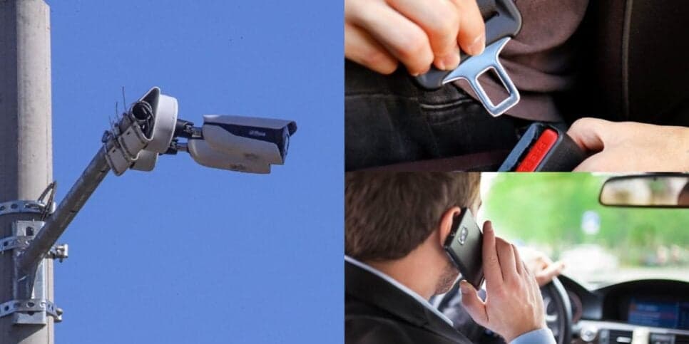 Motoristas no celular e sem cinto: Mapa informa locais onde estão novas câmeras para flagrar infrações