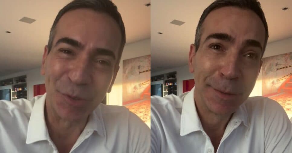 César Tralli expõe o que costuma fazer quando está sozinho e assume: "Eu curto"