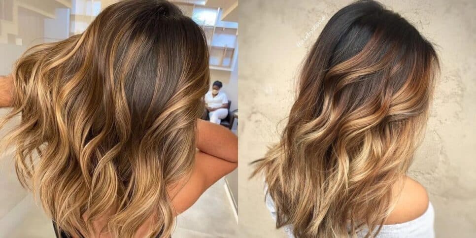 Caramel Balayage é a nova cor tendência de 2026 (Reprodução: Montagem TV Foco)