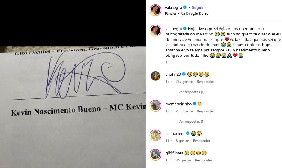 Mãe de MC Kevin desabafou nas redes sociais (Foto: Reprodução / Instagram)


