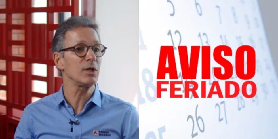 Feriado é confirmado na terça-feira (27) em cidade de MG na gestão Romeu Zema