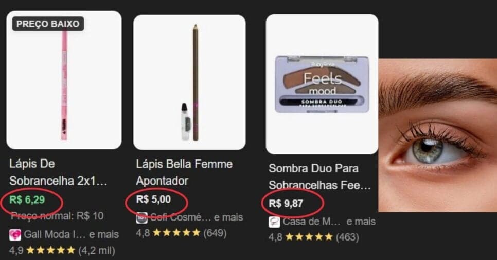 Valores e efeitos das sombras e lápis na técnica de laminação (Foto Reprodução/Montagem/TV Foco/Canva/GMN/Google Shopping)