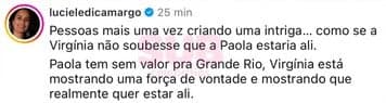 Luciele Di Camargo se manifestou (Foto: Reprodução / Instagram)

