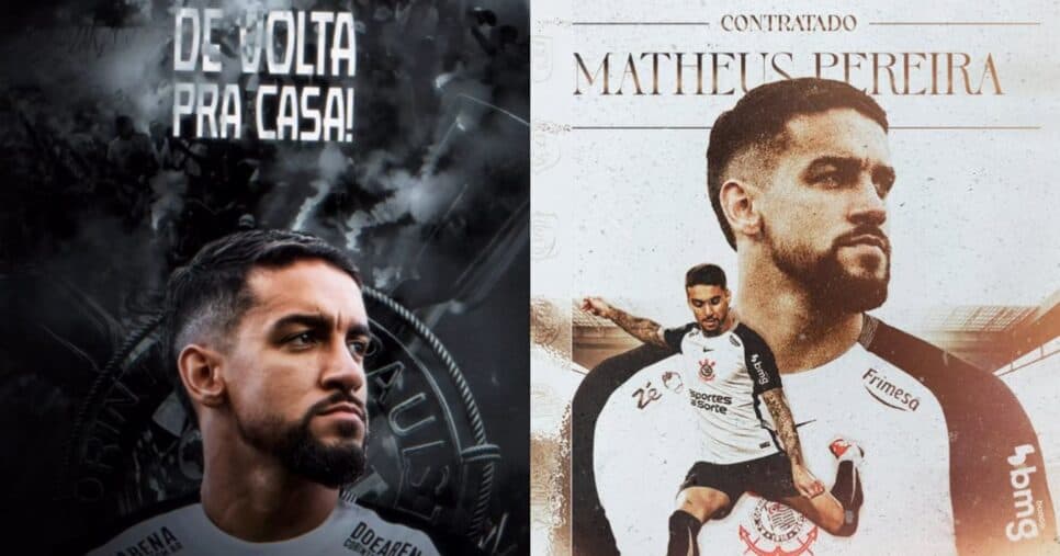Matheus Pereira é contratado pelo Corinthians - Montagem/Instagram