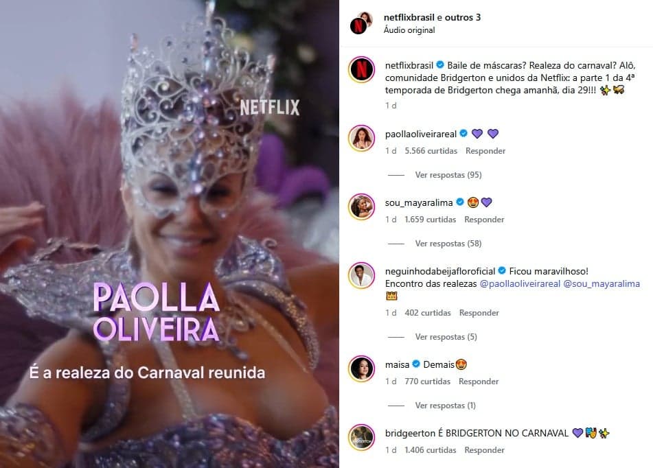 Paolla Oliveira em ação no streaming (Foto: Reprodução / Instagram Netflix)
Paolla Oliveira em ação no streaming (Foto: Reprodução / Instagram Netflix)