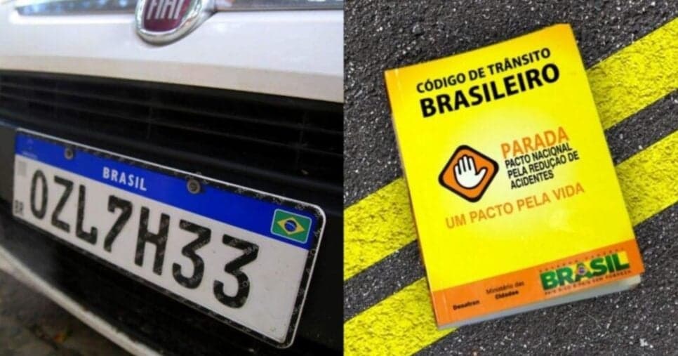 7 pontos na CNH e multa severa: Lei de trânsito atinge motoristas que descumprirem obrigação nas placas