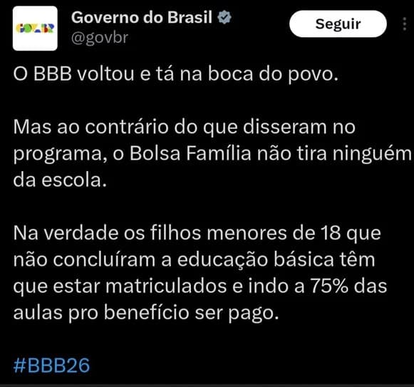 Governo Lula se defendeu nas redes sociais (Foto: Reprodução / X)
