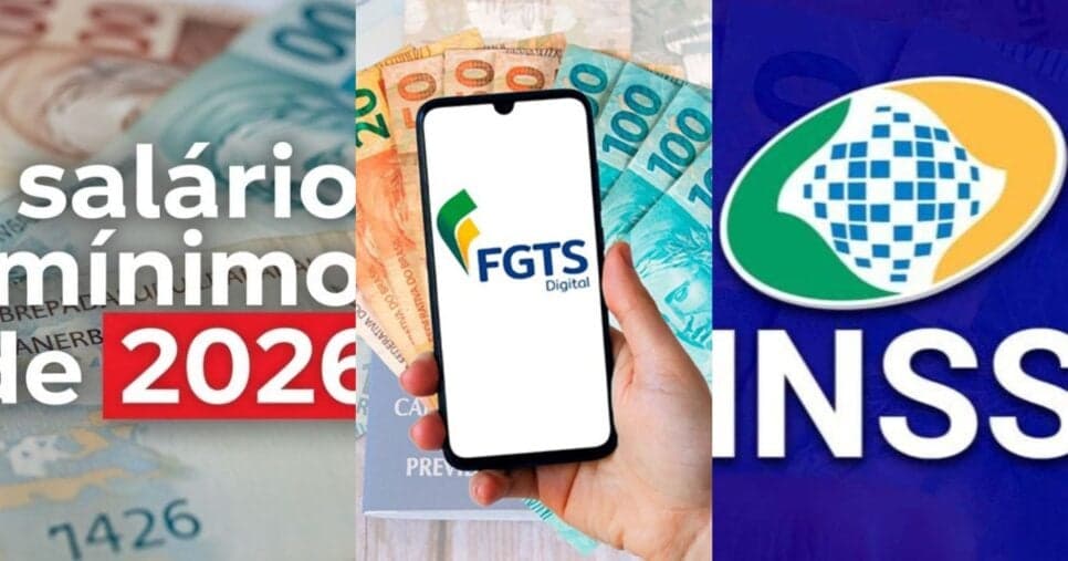 Reajuste do salário mínimo em 2026 atinge FGTS, INSS, CLTs e efeito no seu bolso será assim