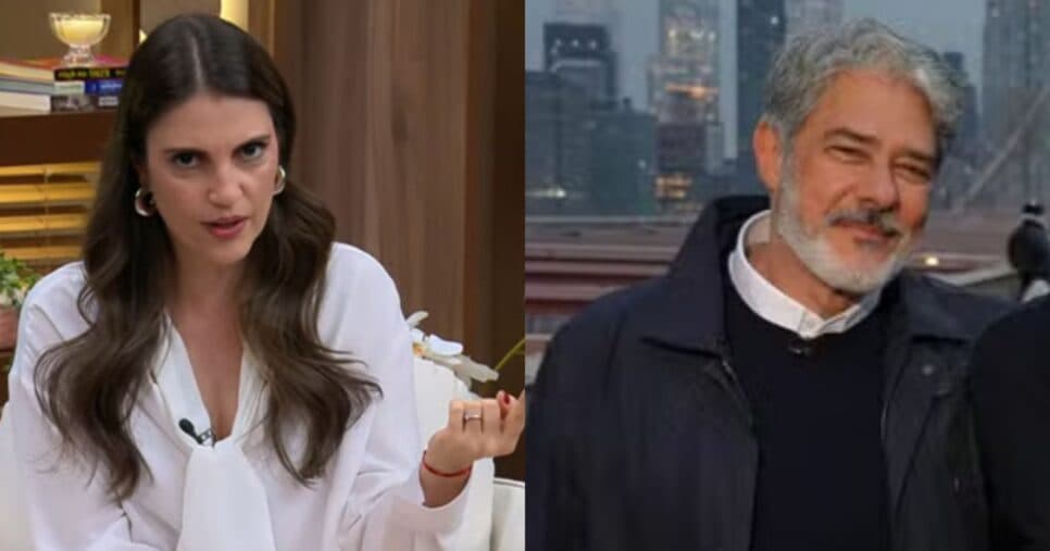Chris Flores expõe atitude de William Bonner na Globo e assume: "Está sendo muito criticado"