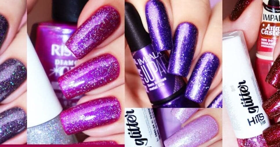 Esmalte com glitter - Foto: Internet