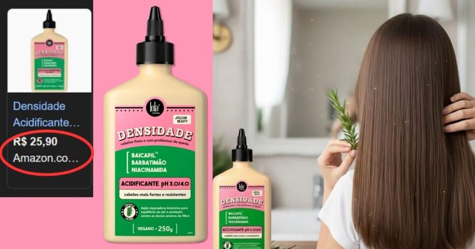 Acidificante Lola Cosmetics - Linha Densidade (Foto Reprodução/Montagem/TV Foco/ Amazon/ GMN)