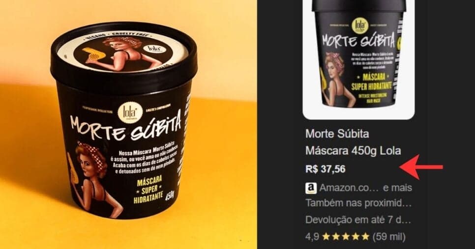 Máscara morte súbita para combater o frizz (Foto: Reprodução/ Internet)