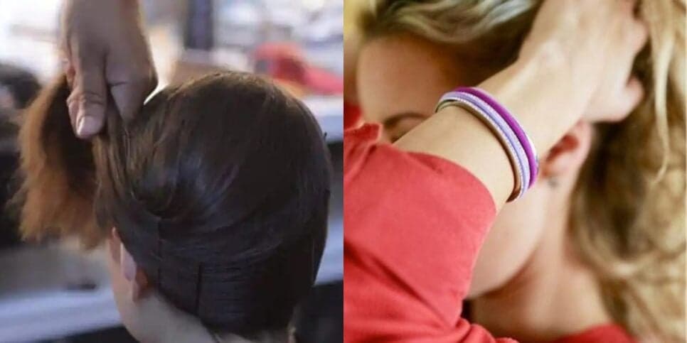Touca e elásticos para alisar o cabelo (Reprodução: Montagem TV Foco)