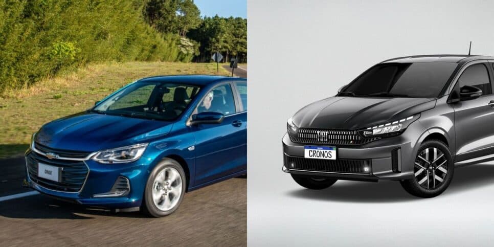 Chevrolet Onix Plus e Fiat Cronos para lucrar mais na Uber (Reprodução: Divulgação)